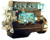 Motor Diesel com uma Bomba Injetora Bosch